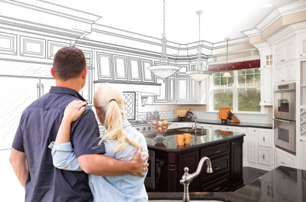 Custom kitchen cabinets installed in a Cooksville home